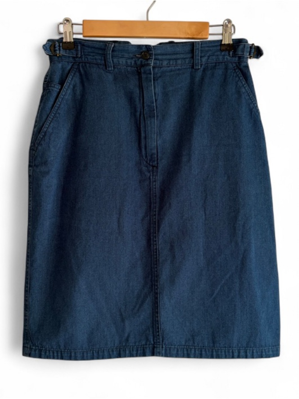 F By Faconnable 100% Cotton Made in Italy Denim Pencil Skirt Size 8